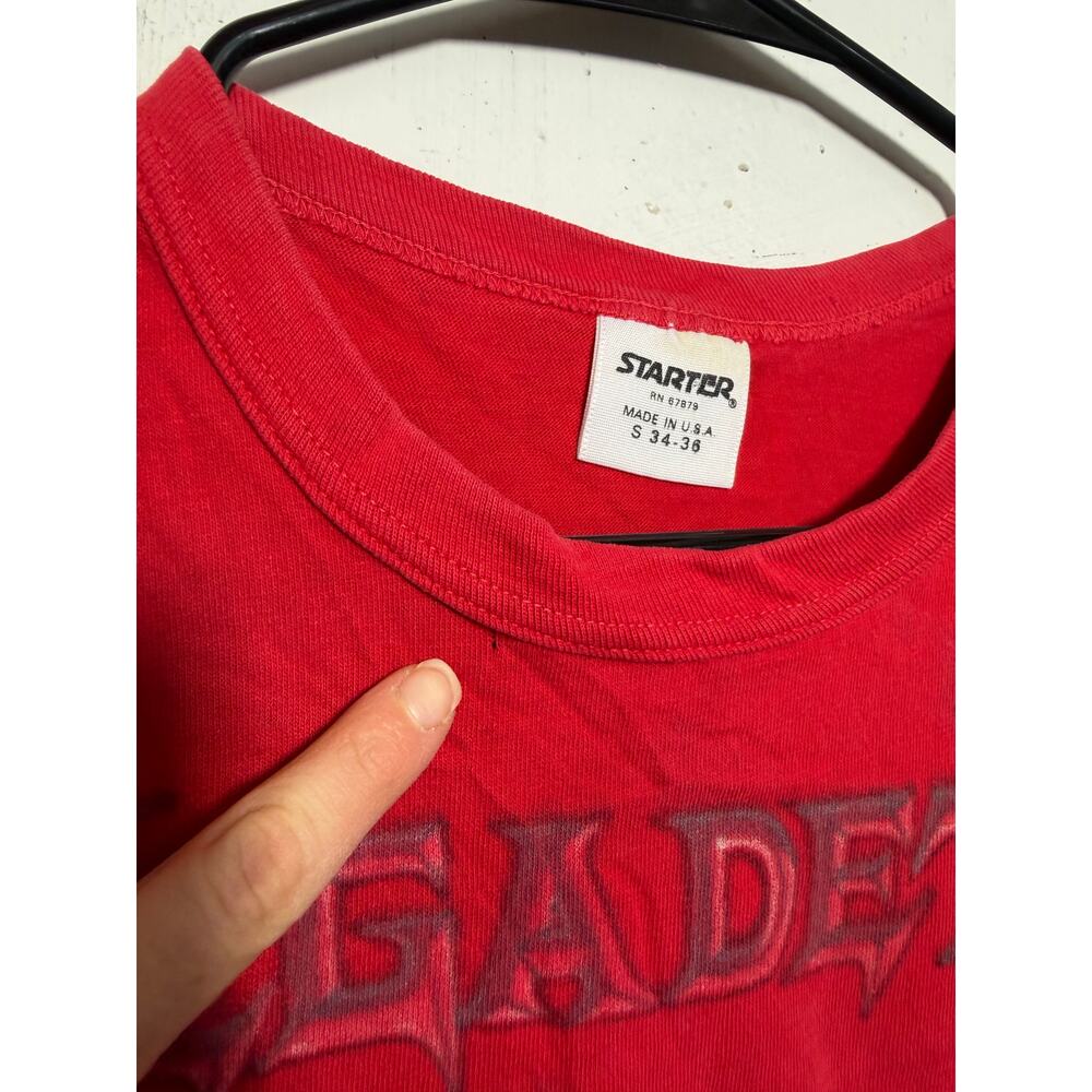 Vintage Started Single Stitch MEGADETH T Shirt Red Small Adult - Picture 12 of 13